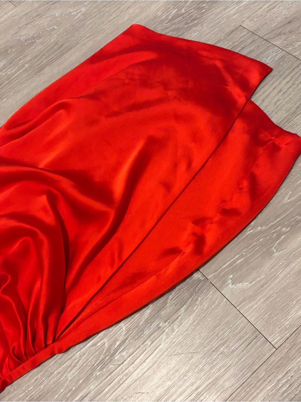 Zara Red Satin Cowl Neck Mini Dress XS - Picture 4 of 5